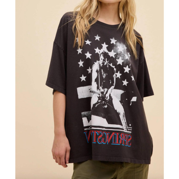 Daydreamer Bruce Springsteen Tee NWT Rockin America T-Shirt Free People OS - Picture 1 of 7